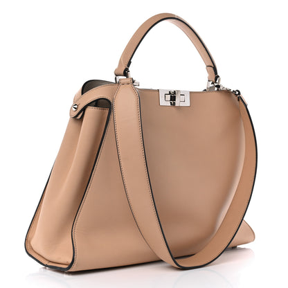 Fendi Vitello Tahiti Burro Large Peekaboo Iconic Essentially Satchel Beige 3 of 14