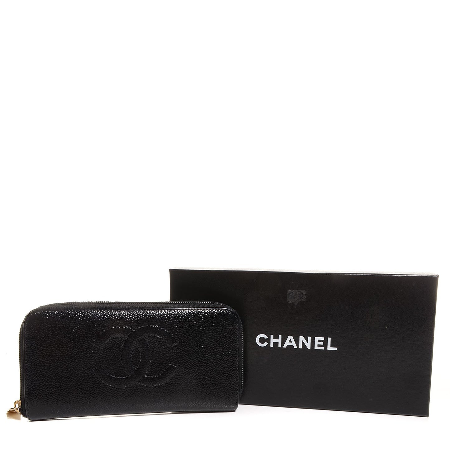 Caviar CC Zip Around Wallet Black