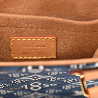 Louis Vuitton Jacquard Since 1854 Petit Sac Plat Blue 8 of 9