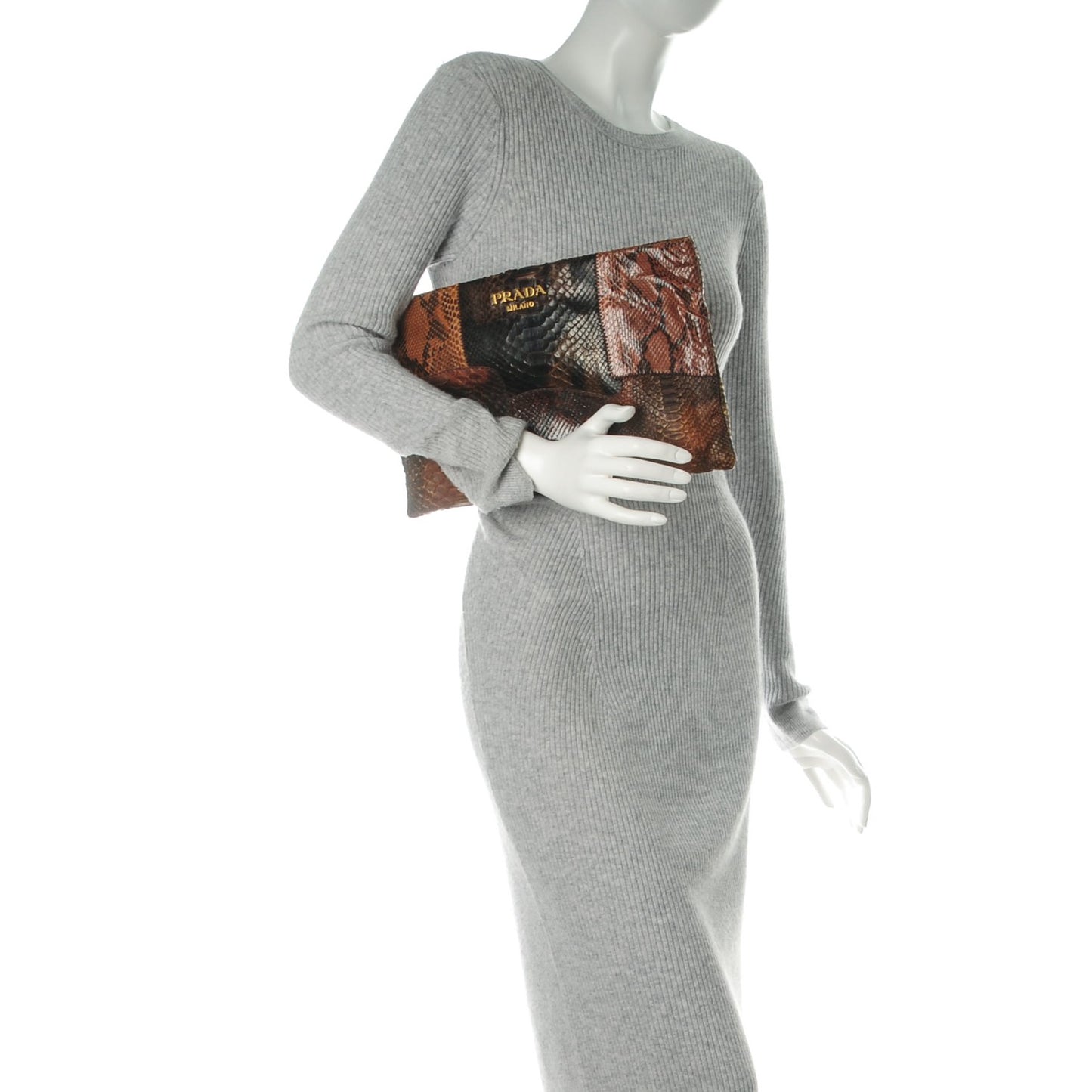 Python Patch Pochette Clutch Bruciato