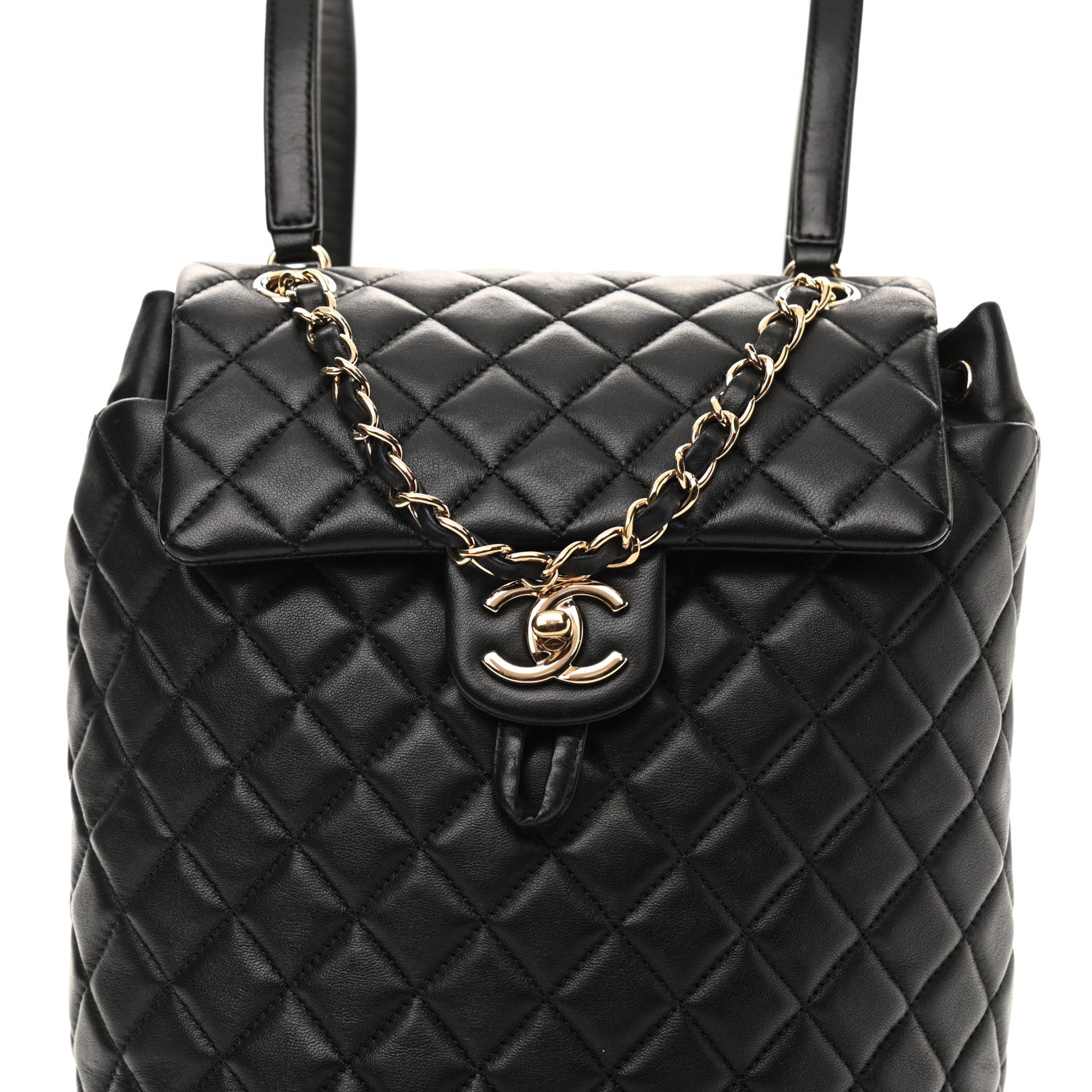 Chanel Lambskin Quilted Small Urban Spirit Backpack Black 7 of 9