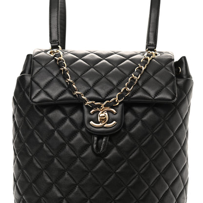 Chanel Lambskin Quilted Small Urban Spirit Backpack Black 20 of 28