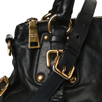 Prada Soft Calf Tote Black 12 of 16