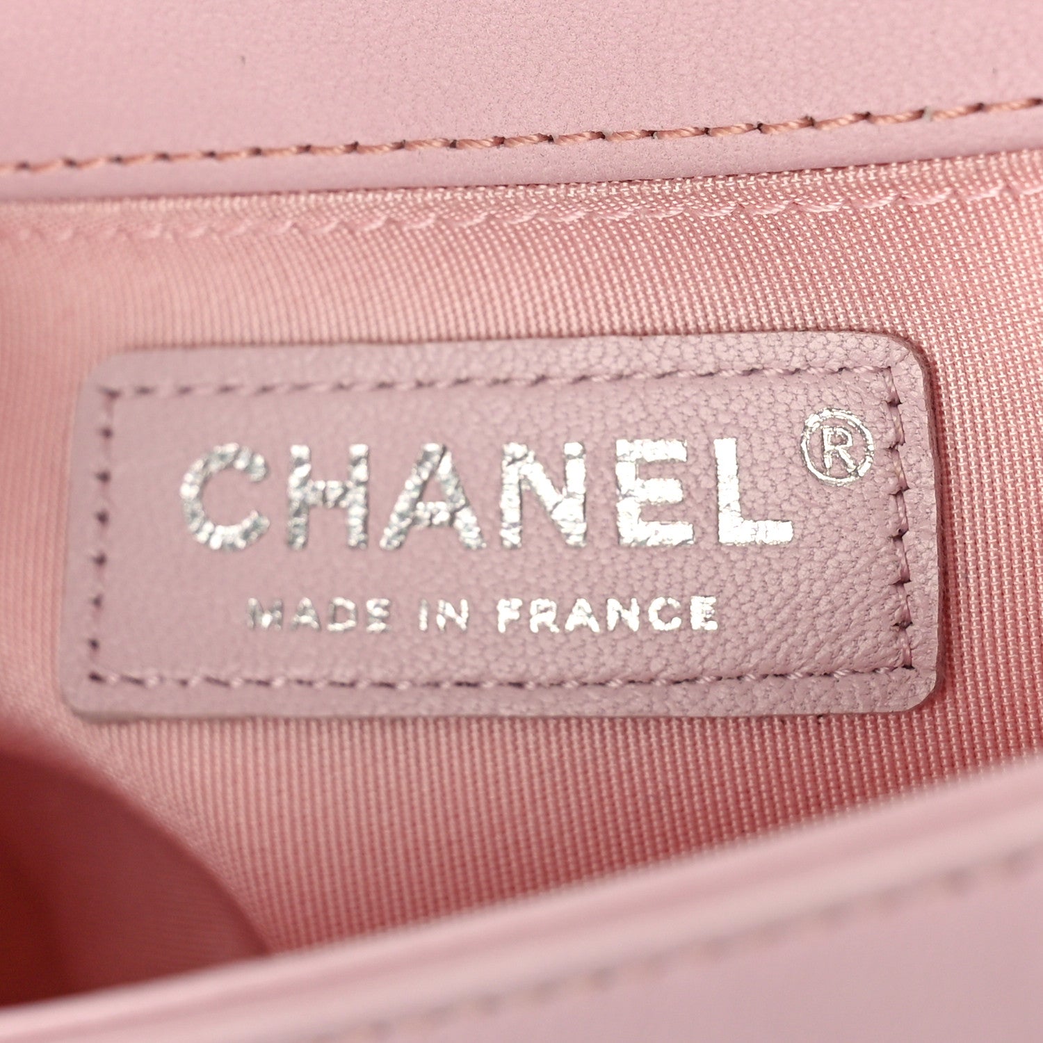 Chanel Lambskin Iridescent PVC Chevron Quilted Small Boy Flap Light Pink Silver 6 of 9