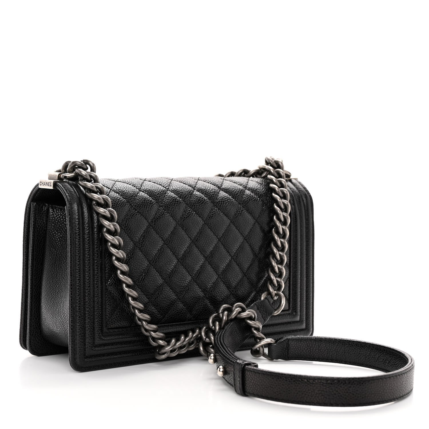 Chanel Caviar Quilted Medium Boy Flap Black 3 of 11
