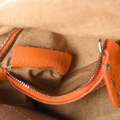 Fendi Canvas Selleria Baguette Orange 7 of 7
