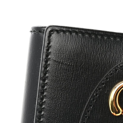 Gucci Boarded Plutone Calfskin Horsebit 1955 Flap Card Case Wallet Black 9 of 9