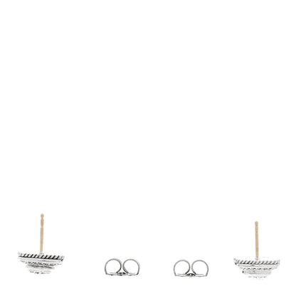 David Yurman Sterling Silver Diamond 7mm Pave Albion Earrings 3 of 4