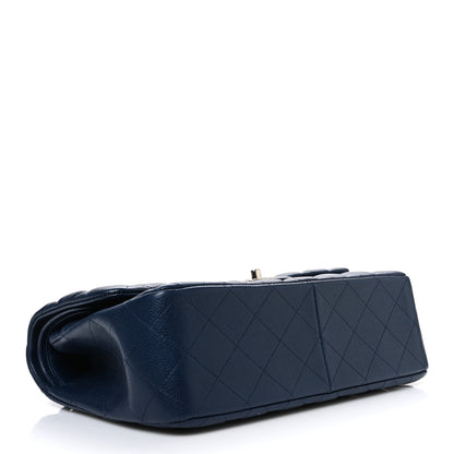 Chanel Caviar Quilted Jumbo Double Flap Navy Blue 4 of 10