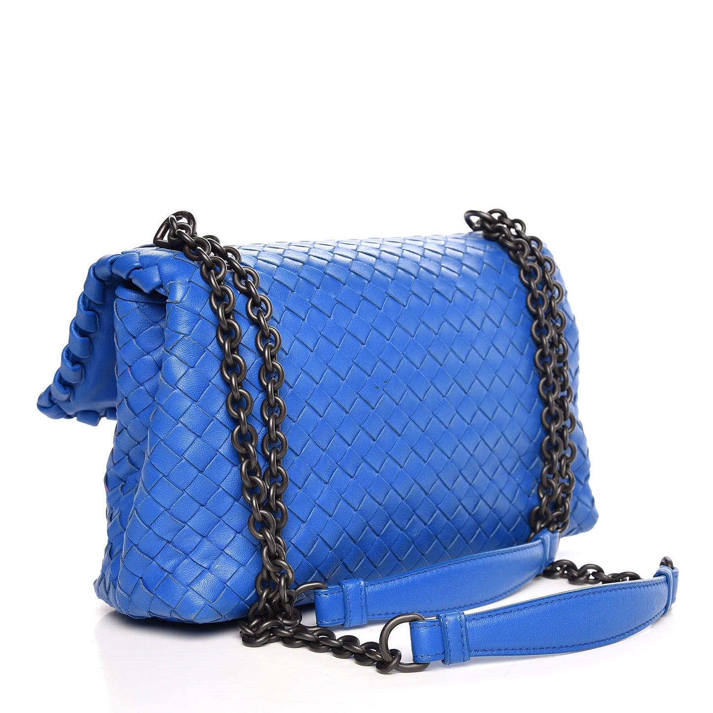 Nappa Intrecciato Medium Olimpia Bag Blue Royal