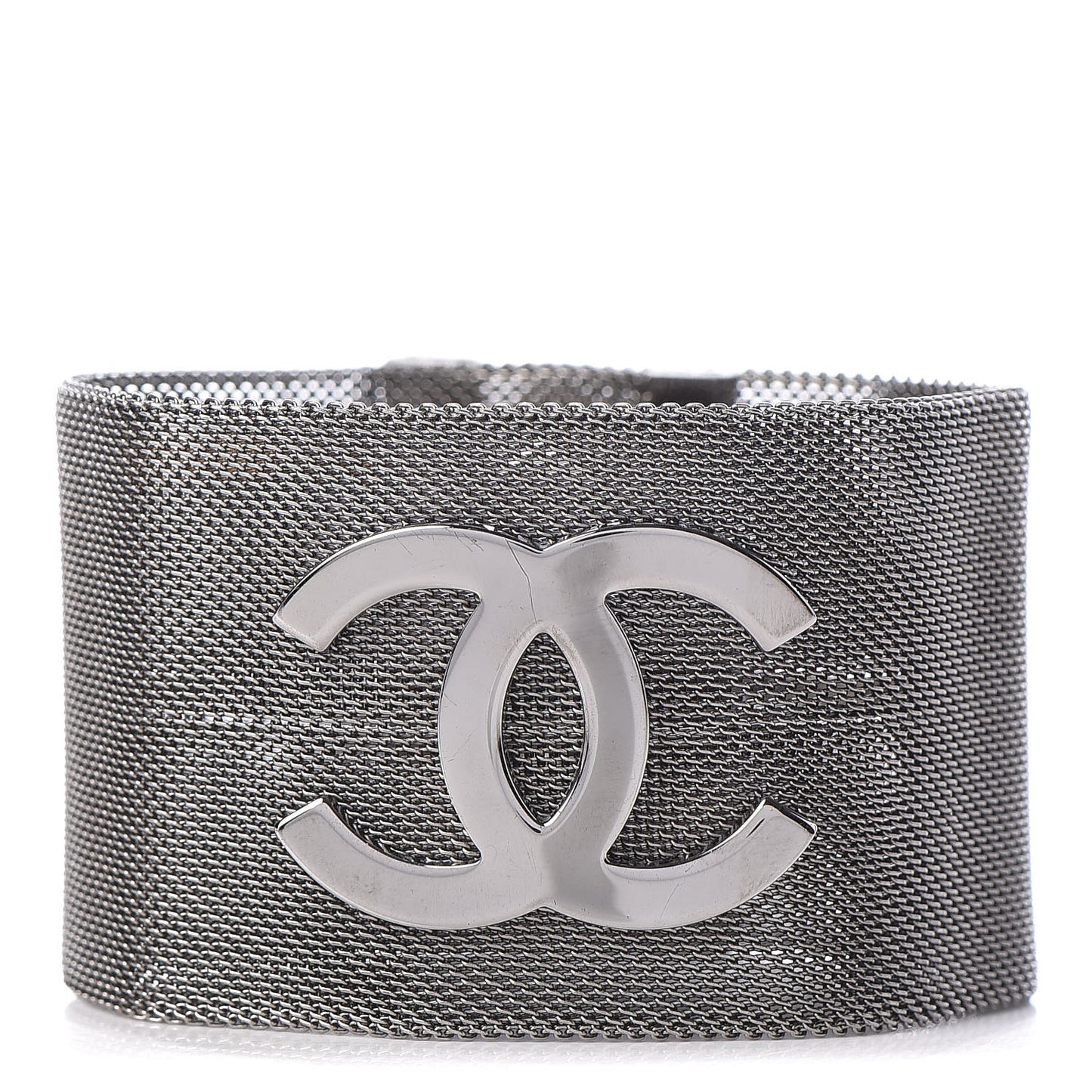 Metal Mesh CC Bracelet Ruthenium