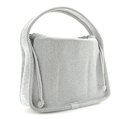 Alexander Wang Metallic Ribbed Knit Small Ryan Bag Silver 3 of 9