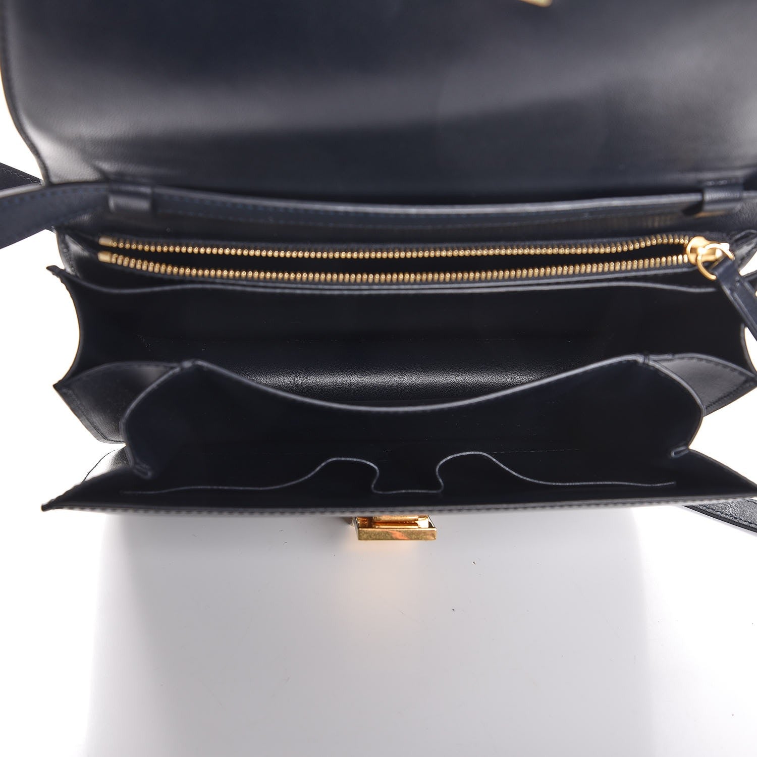 Celine Box Calfskin Medium Classic Box Flap Bag Navy 5 of 7