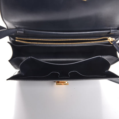 Celine Box Calfskin Medium Classic Box Flap Bag Navy 5 of 7