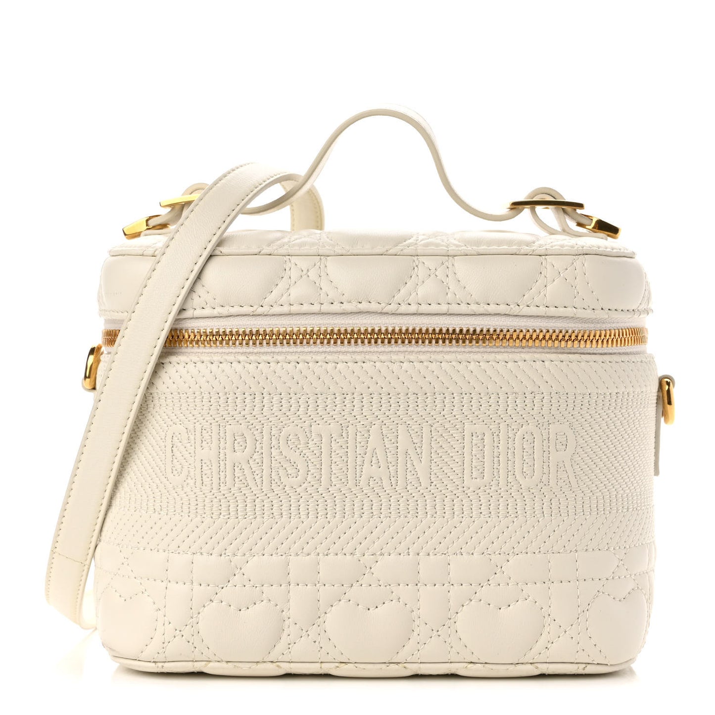 Lambskin Cannage DiorAmour Small Diortravel Vanity Case Latte