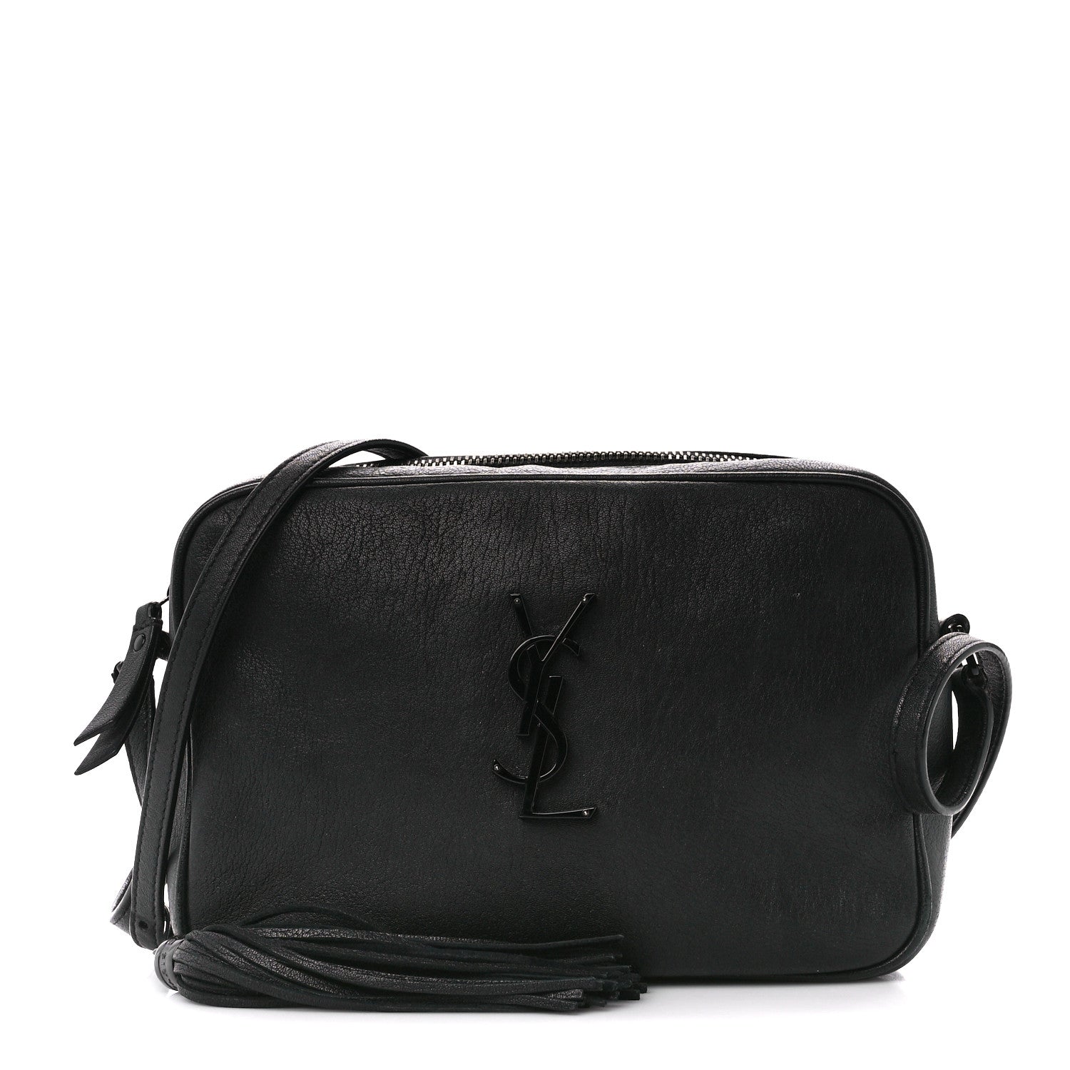 Saint Laurent Lambskin Monogram Lou Camera Bag Black 1 of 12