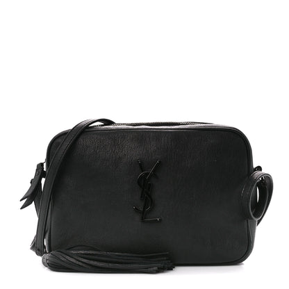 Saint Laurent Lambskin Monogram Lou Camera Bag Black 1 of 12