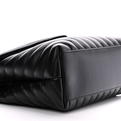 Saint Laurent Calfskin Y Quilted Monogram Medium Loulou Chain Satchel Black 9 of 11