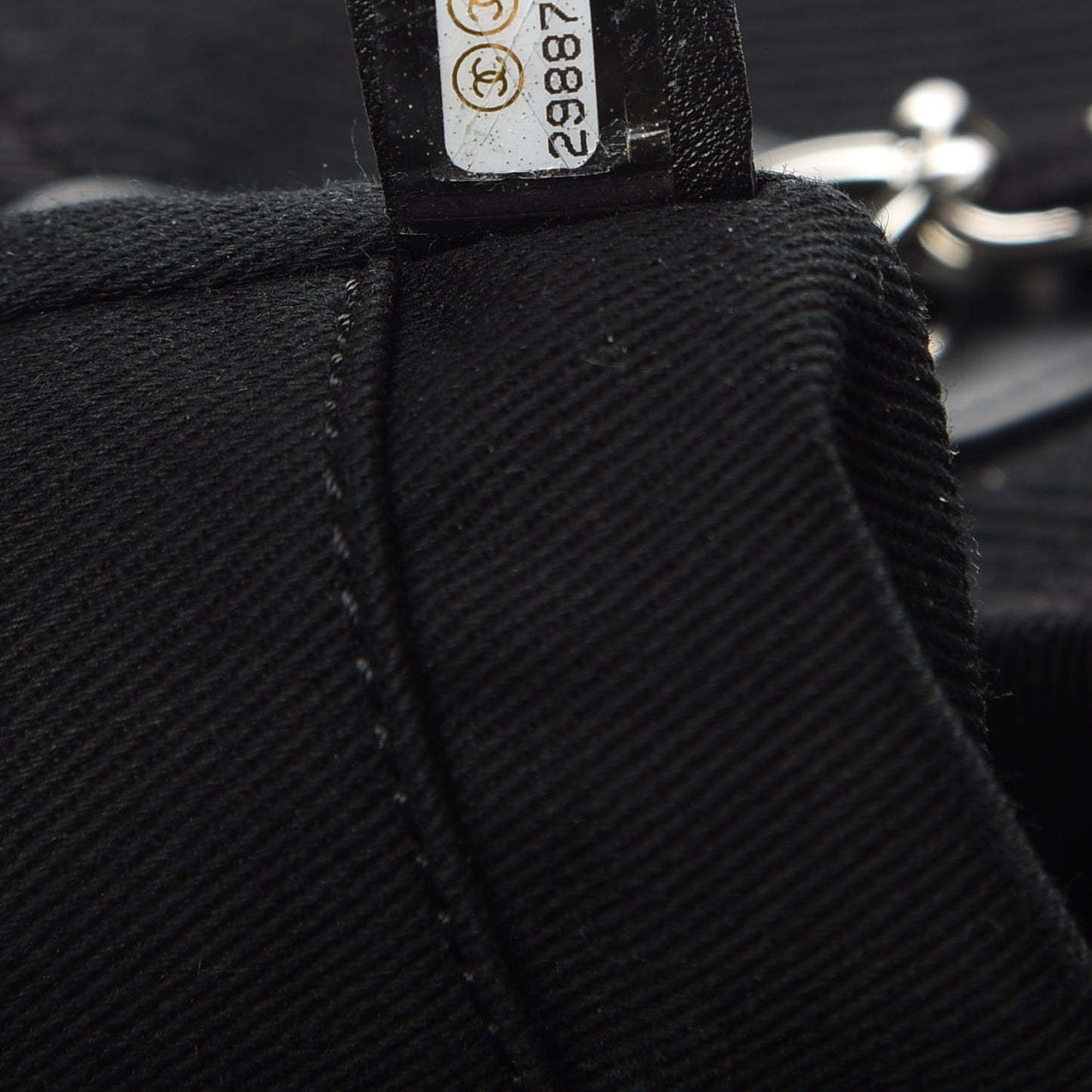 Canvas Pearl Medium Deauville Tote Black