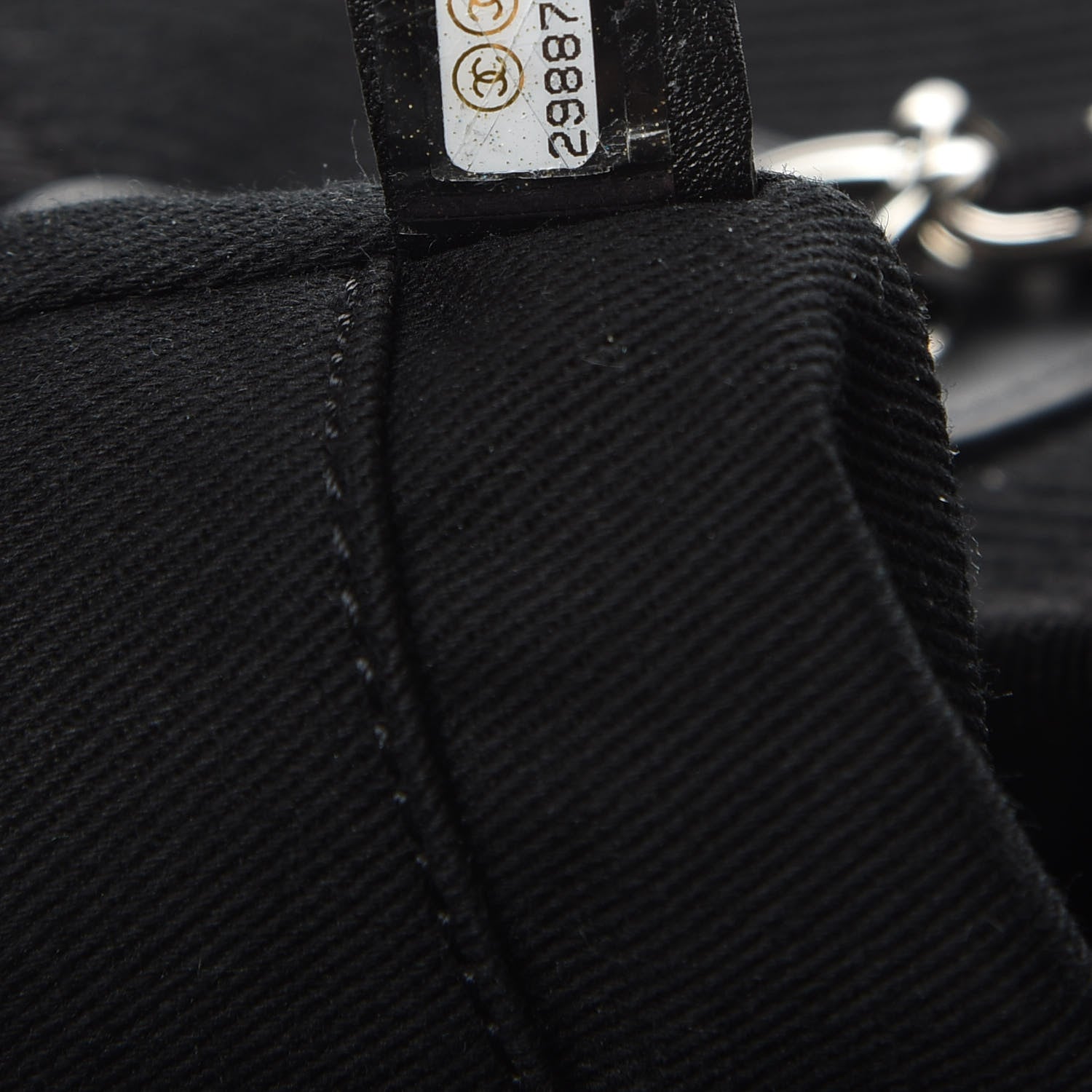 Chanel Canvas Pearl Medium Deauville Tote Black 7 of 14