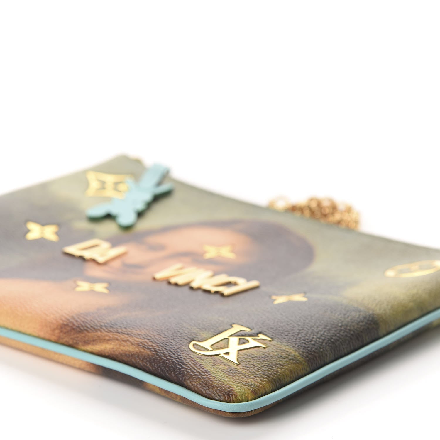 Louis Vuitton Masters Da Vinci Pochette Clutch Vert D’eau 7 of 9