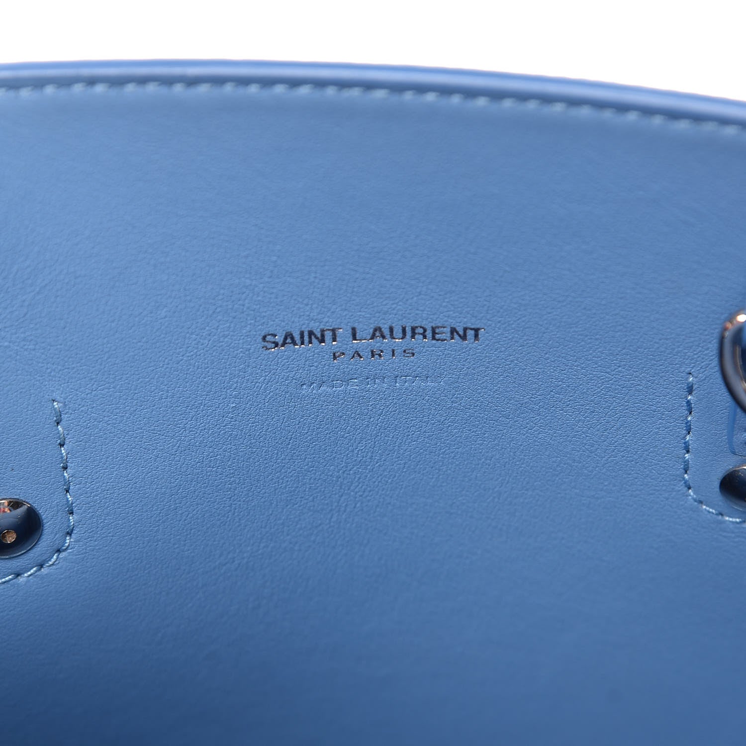 Saint Laurent Grained Calfskin Baby Sac De Jour Blue Clair 7 of 13