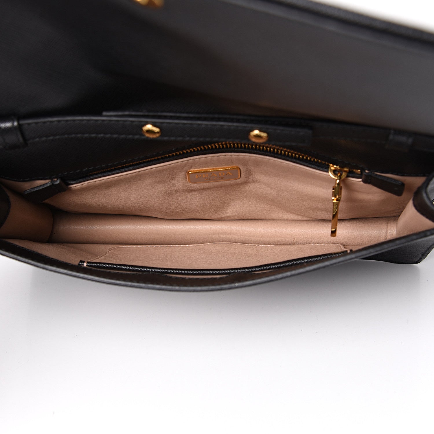 Prada Saffiano Lux Clutch Black 4 of 12