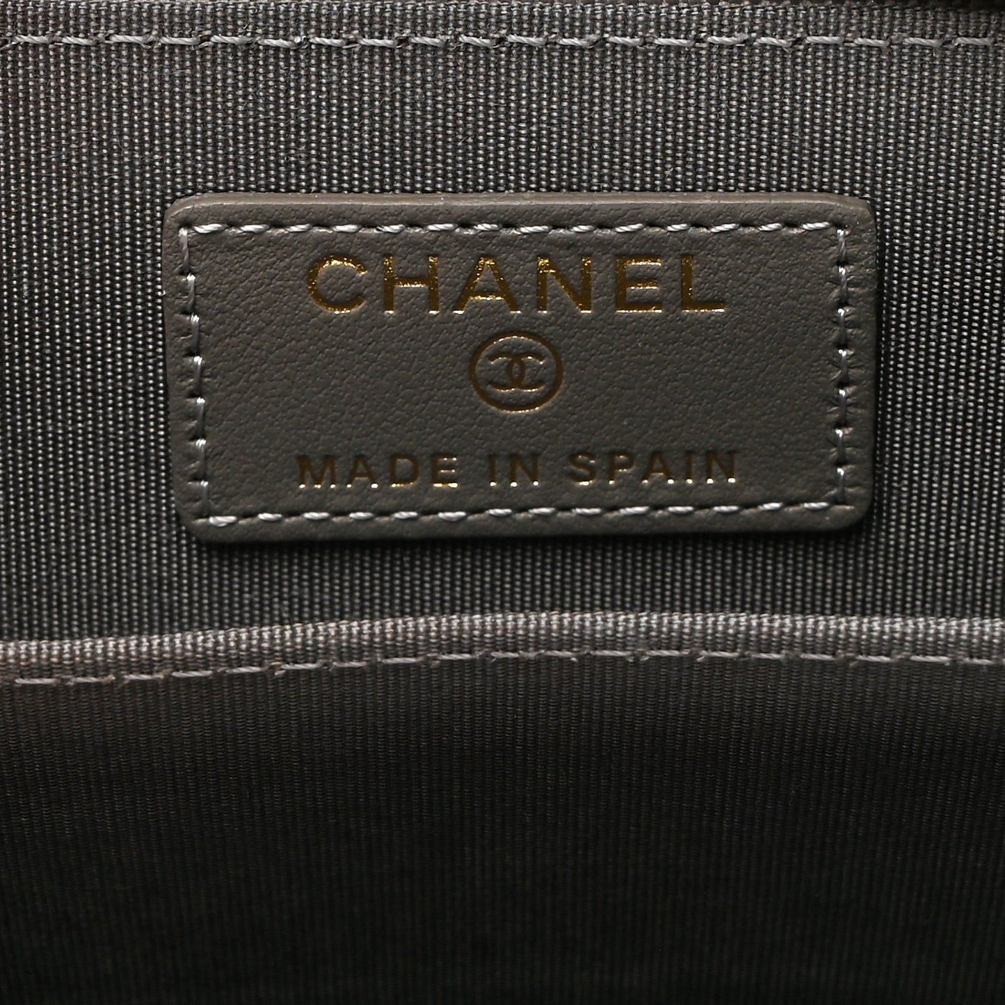Caviar Quilted Boy Zip Around Coin Purse Wallet Grey