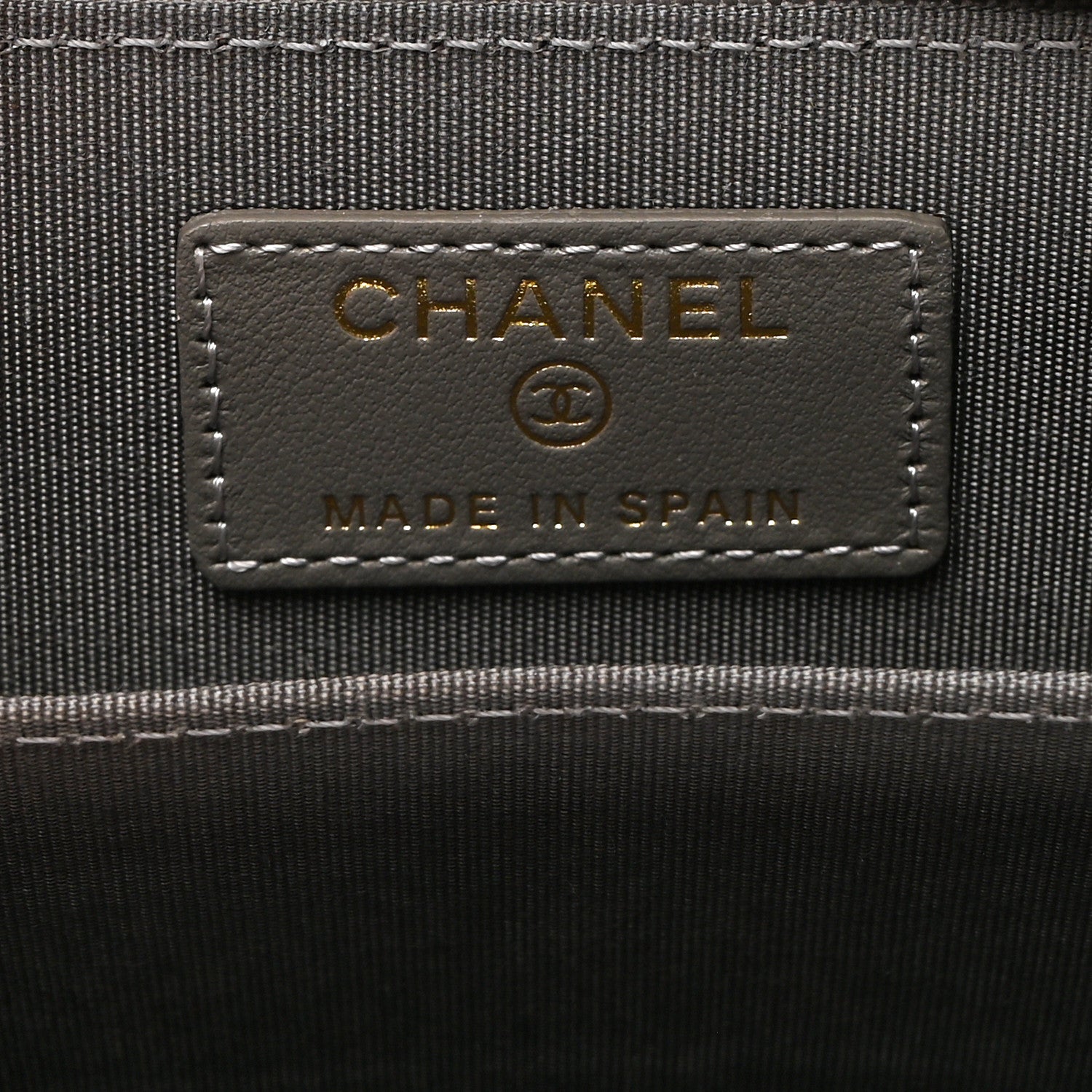 Chanel Caviar Quilted Boy Zip Around Coin Purse Wallet Grey 6 of 8
