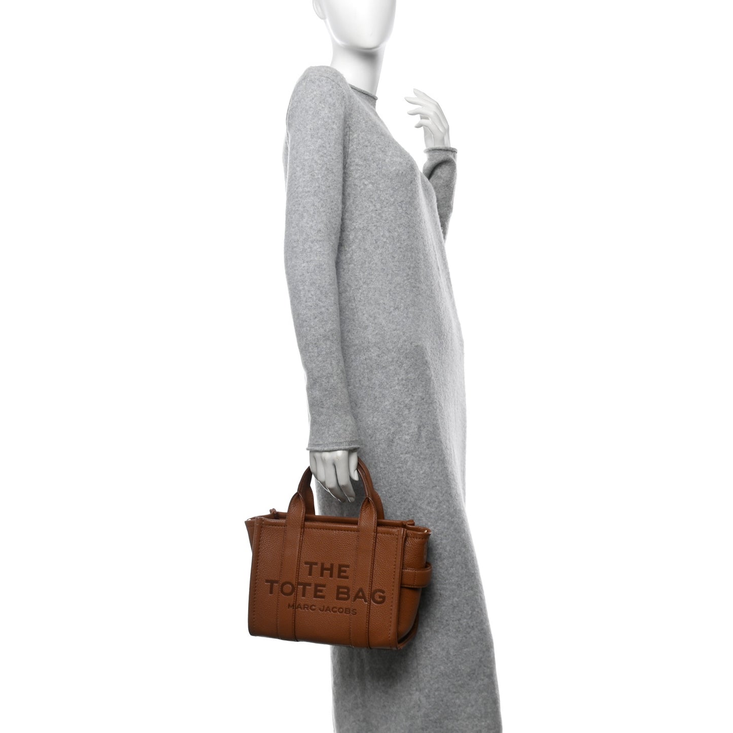 Grained Calfskin Small The Tote Bag Argan Oil