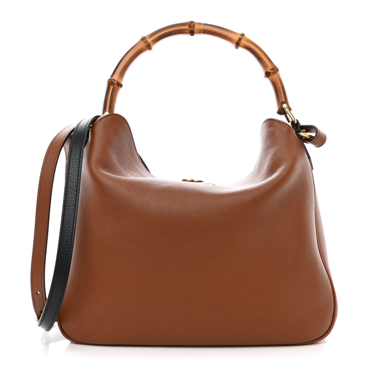 Softy Wonka Textured Dollar Calfskin Medium Diana Shoulder Bag Cuir Black