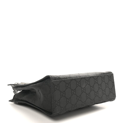 Gucci Nylon Monogram Bamboo Handle Bag Black 4 of 10