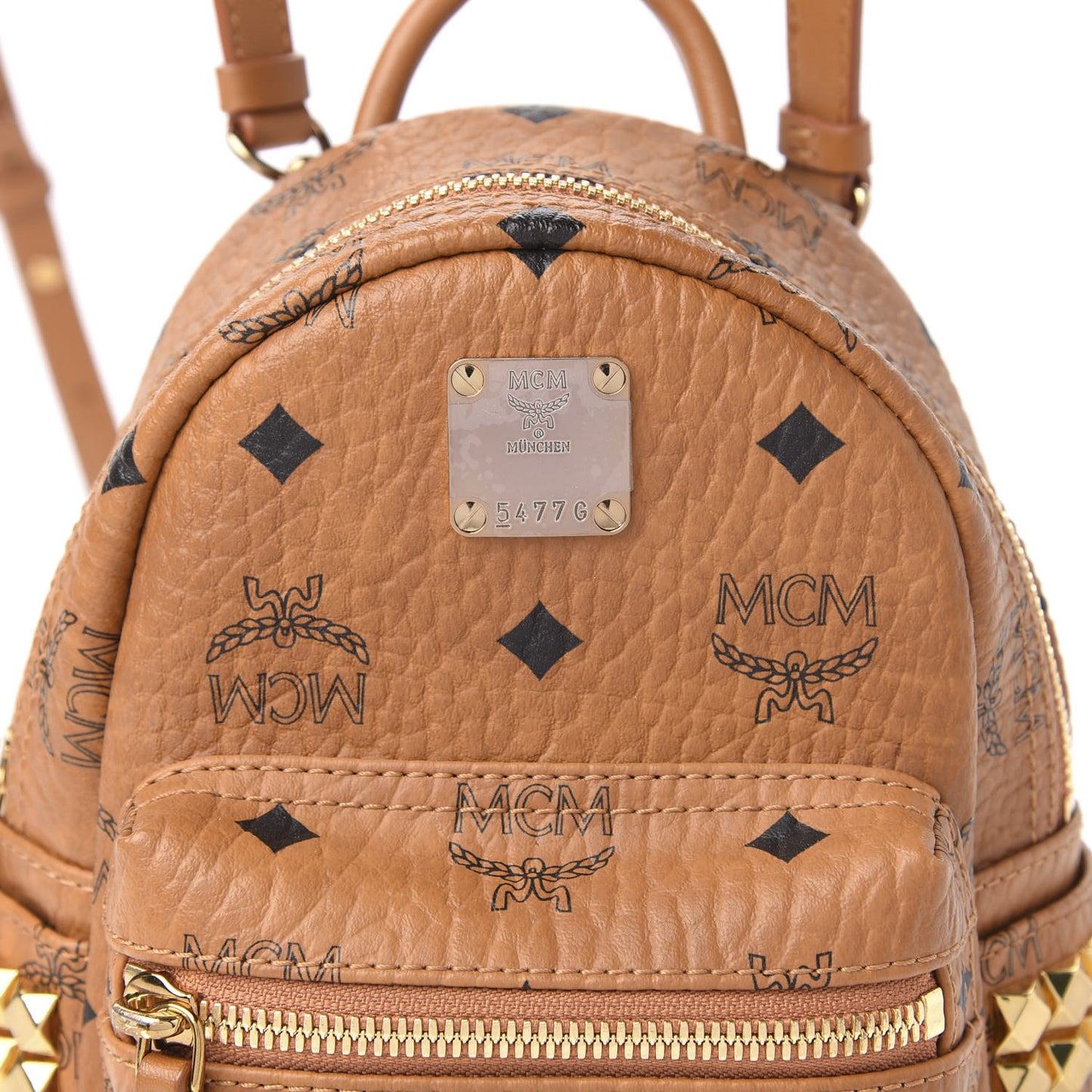 Visetos Side Stud X-Mini Stark Backpack Cognac