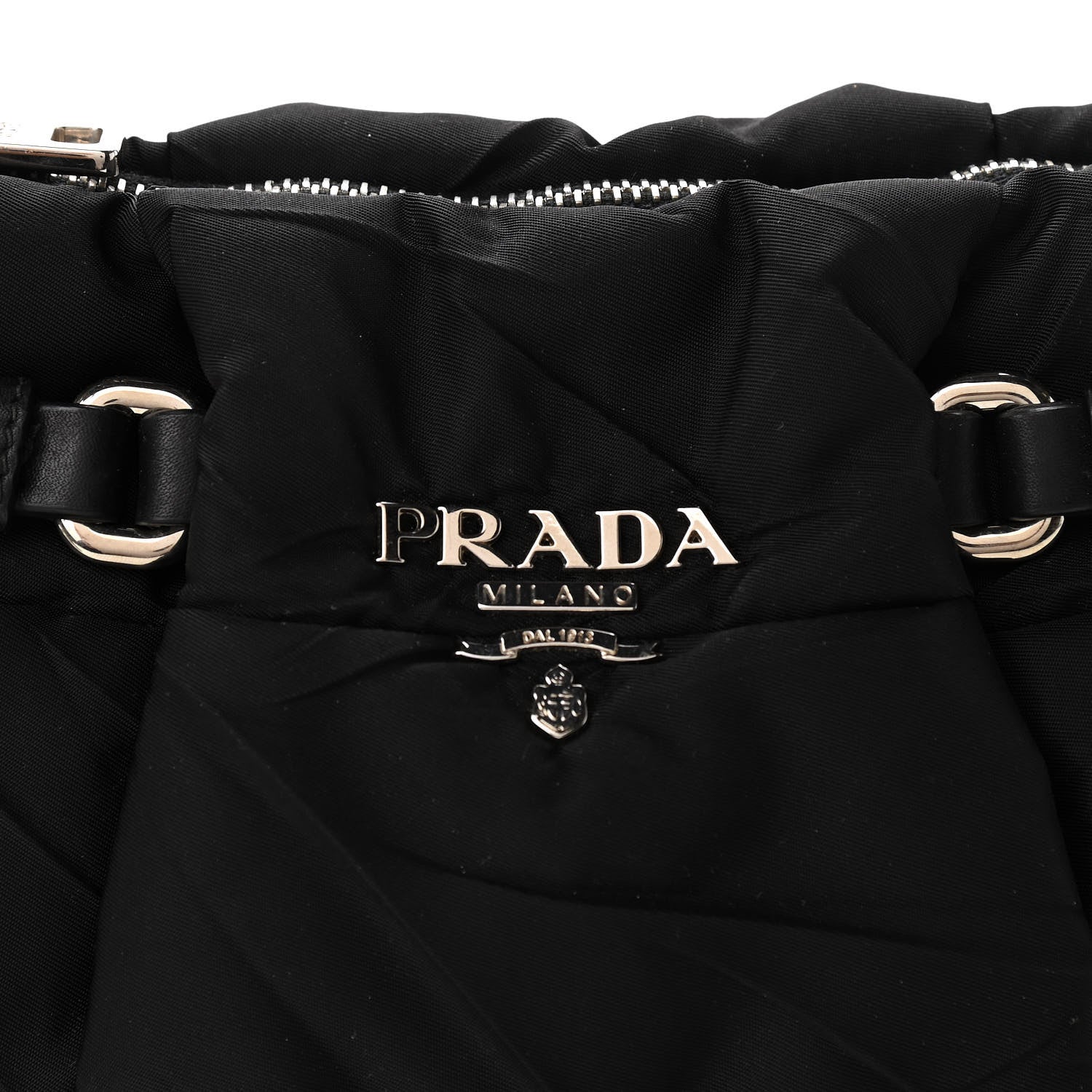 Prada Tessuto Nylon Quilted Shoulder Bag Black 9 of 9