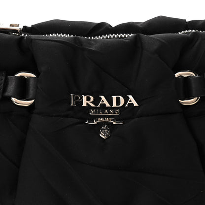 Prada Tessuto Nylon Quilted Shoulder Bag Black 9 of 9