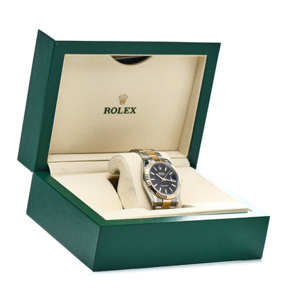 Rolex Stainless Steel 18K Yellow Gold 41mm Oyster Perpetual Datejust Watch Black 126333 5 of 5