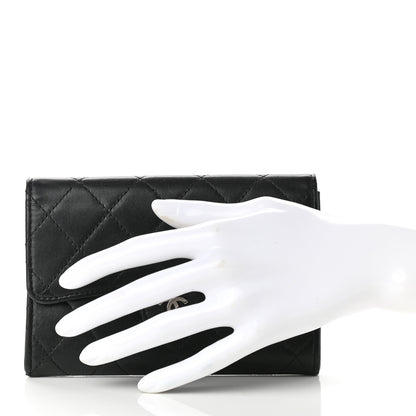Chanel Lambskin Quilted Small Flap Wallet Black 2 of 8