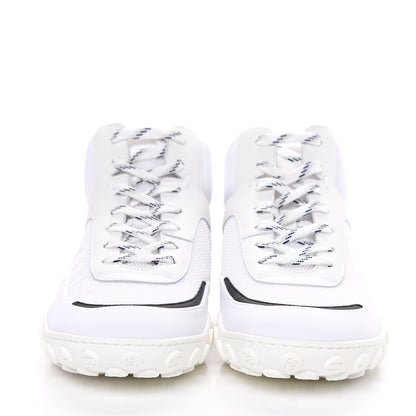 Chanel Calfskin Mesh Lycra Womens Logo High Top Sneakers 40.5 White 2 of 8