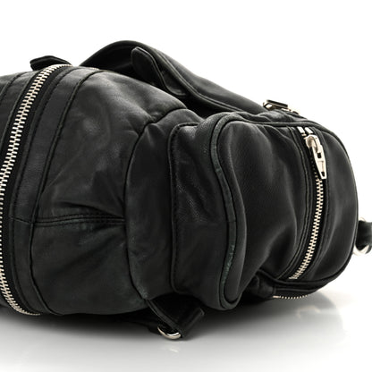 Alexander Wang Lambskin Marti Backpack Bag Washed Black Rhodium Hardware 9 of 14