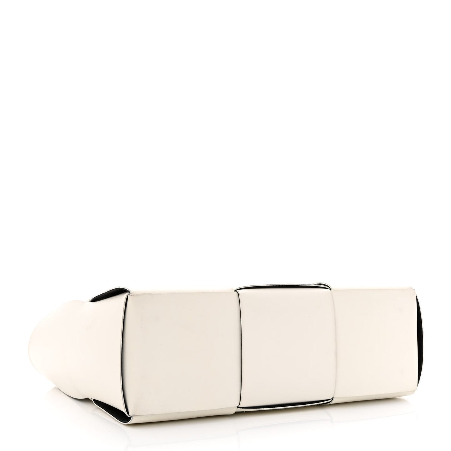 Nappa Maxi Intrecciato Medium Arco Tote White Black