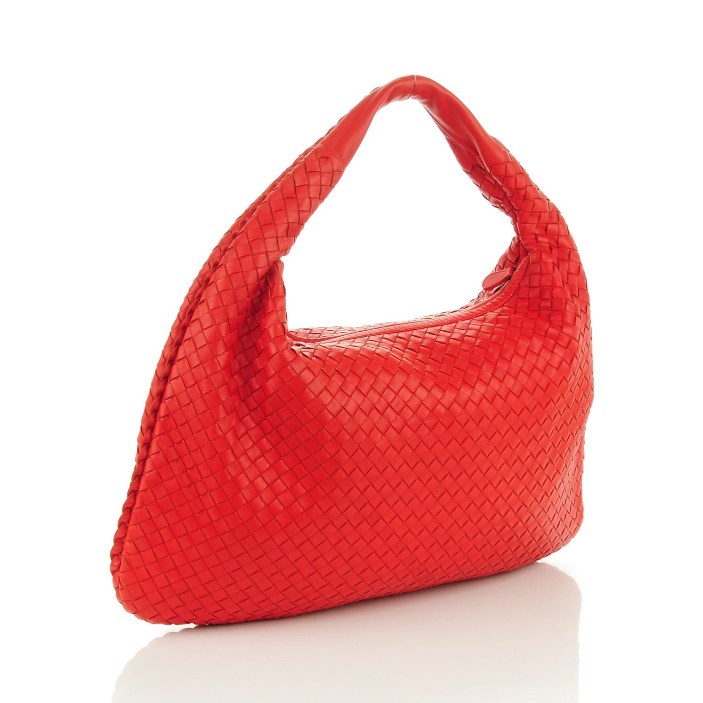 Nappa Intrecciato Large Veneta Hobo Corniola