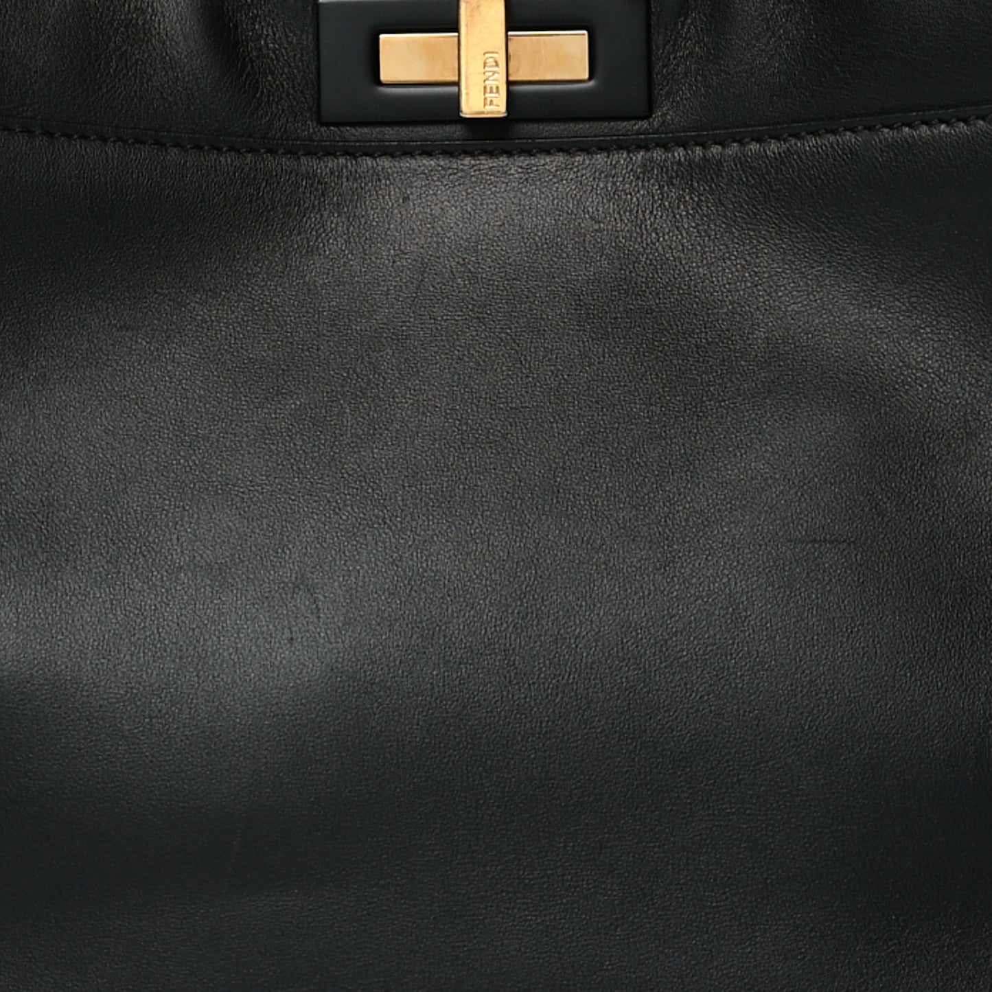 Vitello Seta Shiny Nappa Medium Peekaboo Iconic Satchel Black