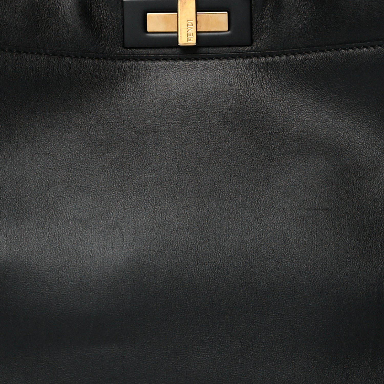Fendi Vitello Seta Shiny Nappa Medium Peekaboo Iconic Satchel Black 8 of 10