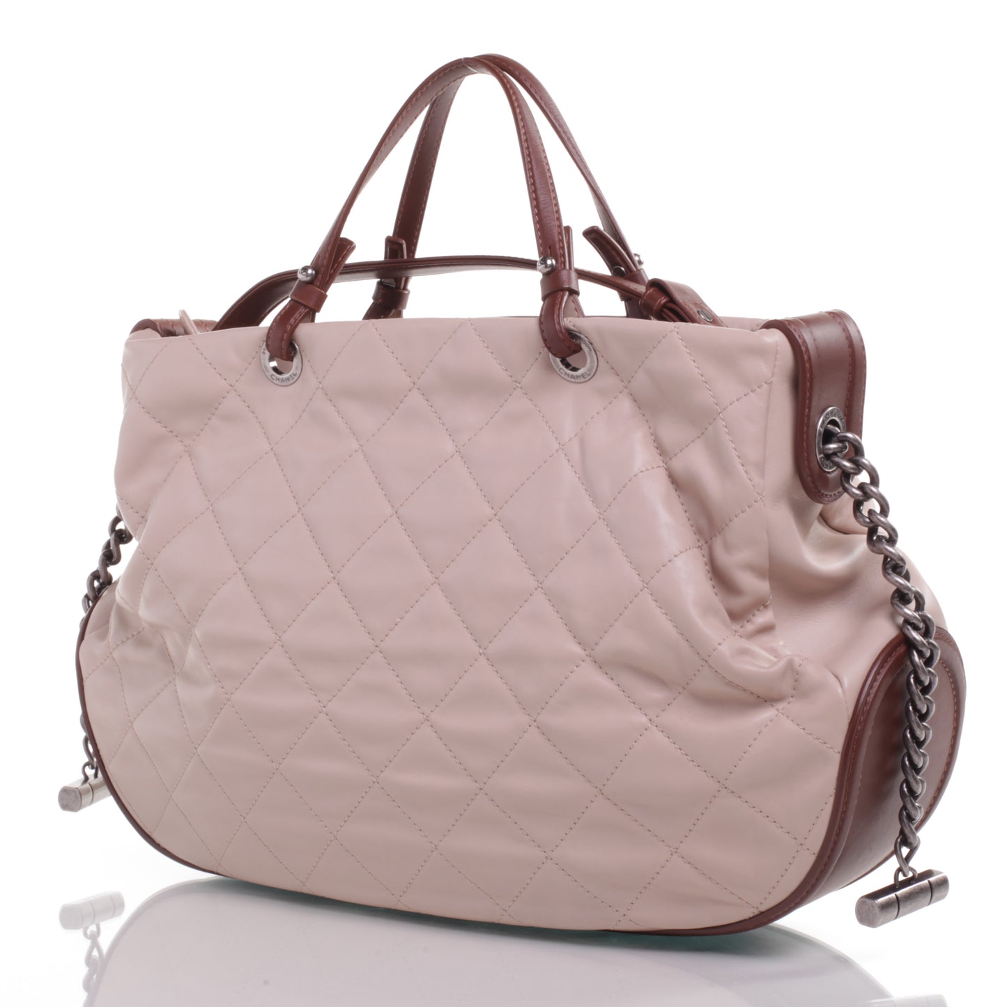 Iridescent Calfskin Country Chic Hobo Ecru