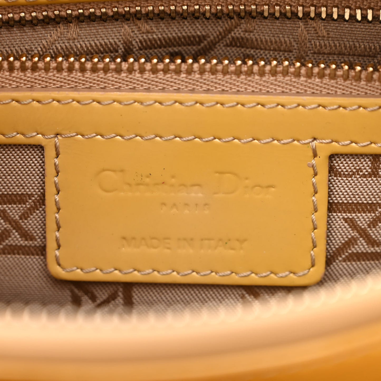 Patent Cannage Medium Lady Dior Beige
