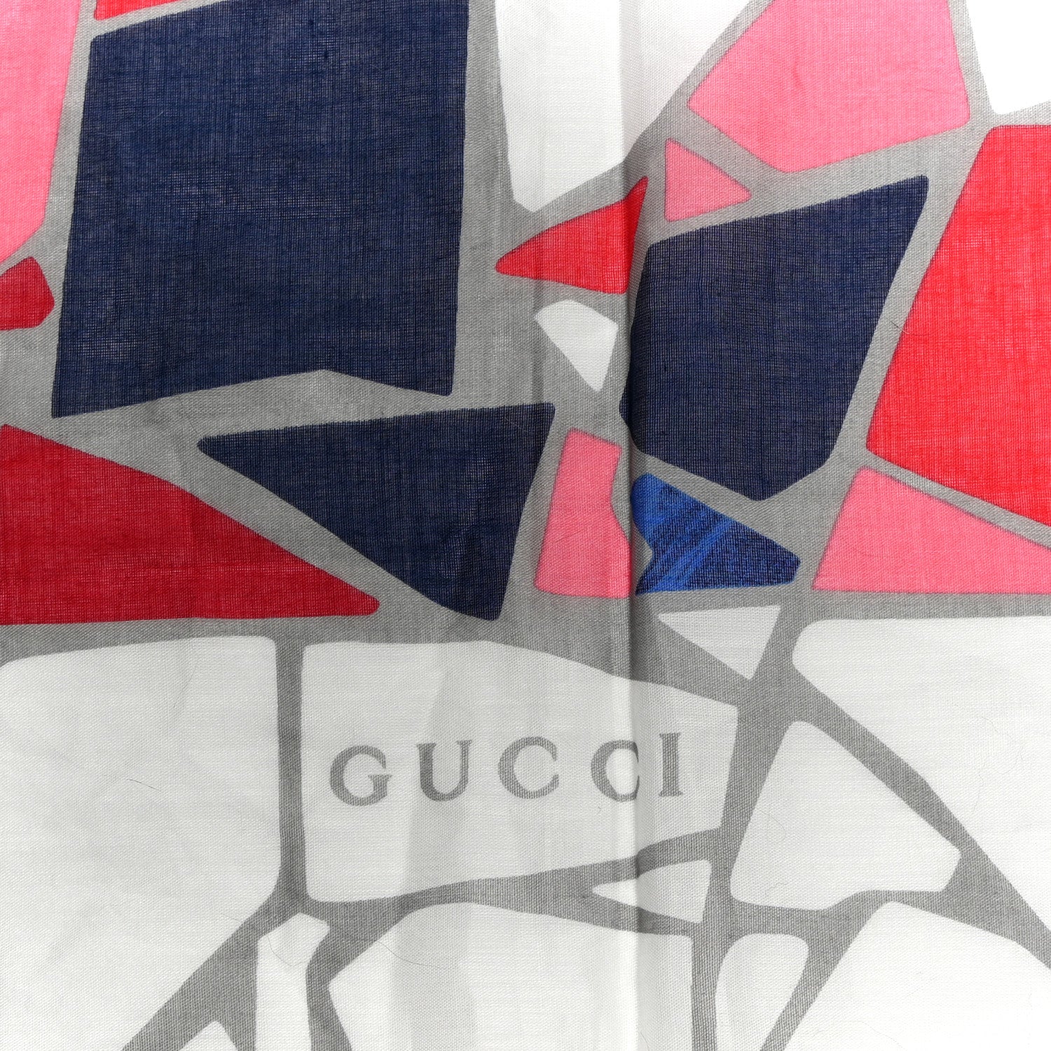 Gucci Cotton Geometric Square Scarf Multicolor 2 of 3