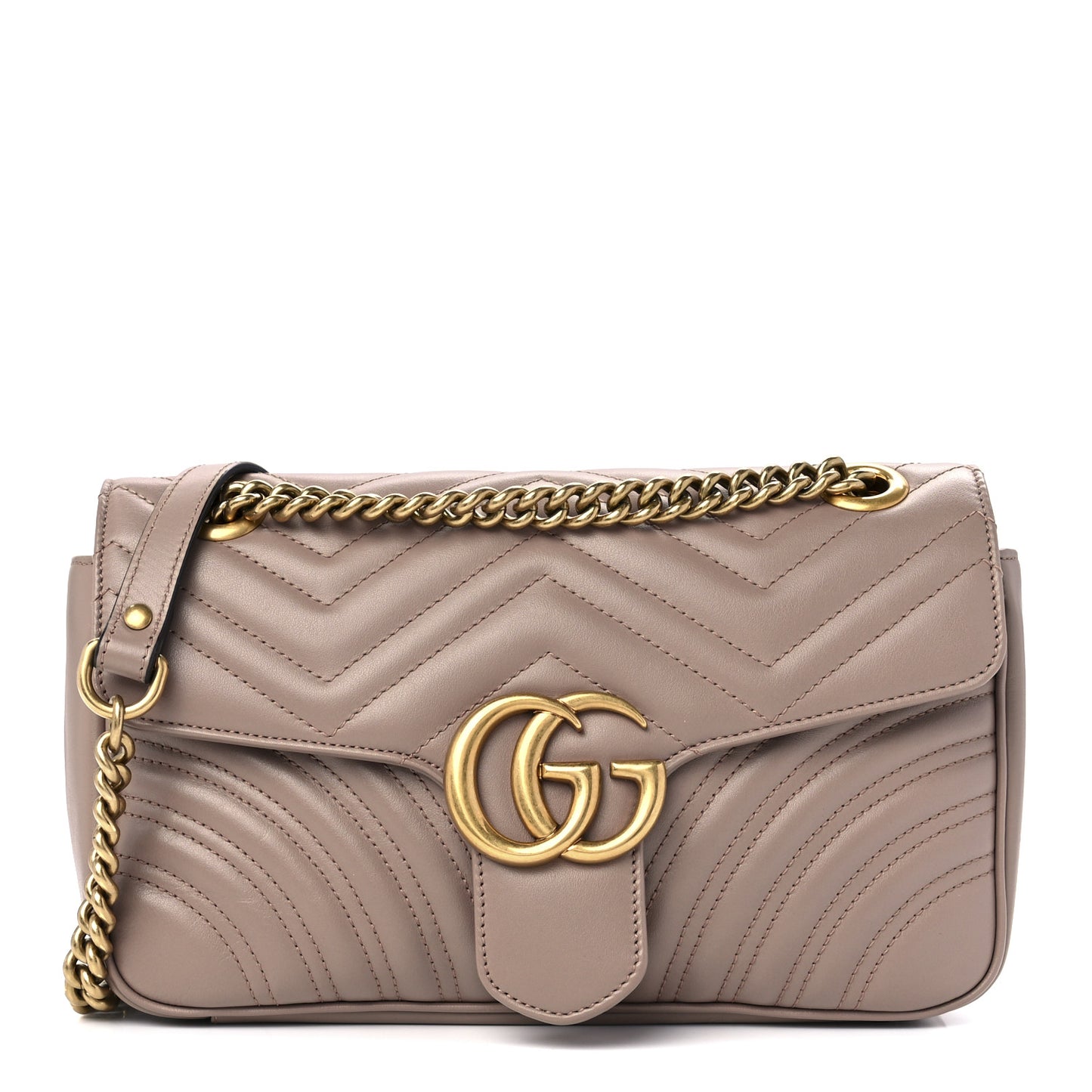 Calfskin Matelasse Small GG Marmont Shoulder Bag Porcelain Rose