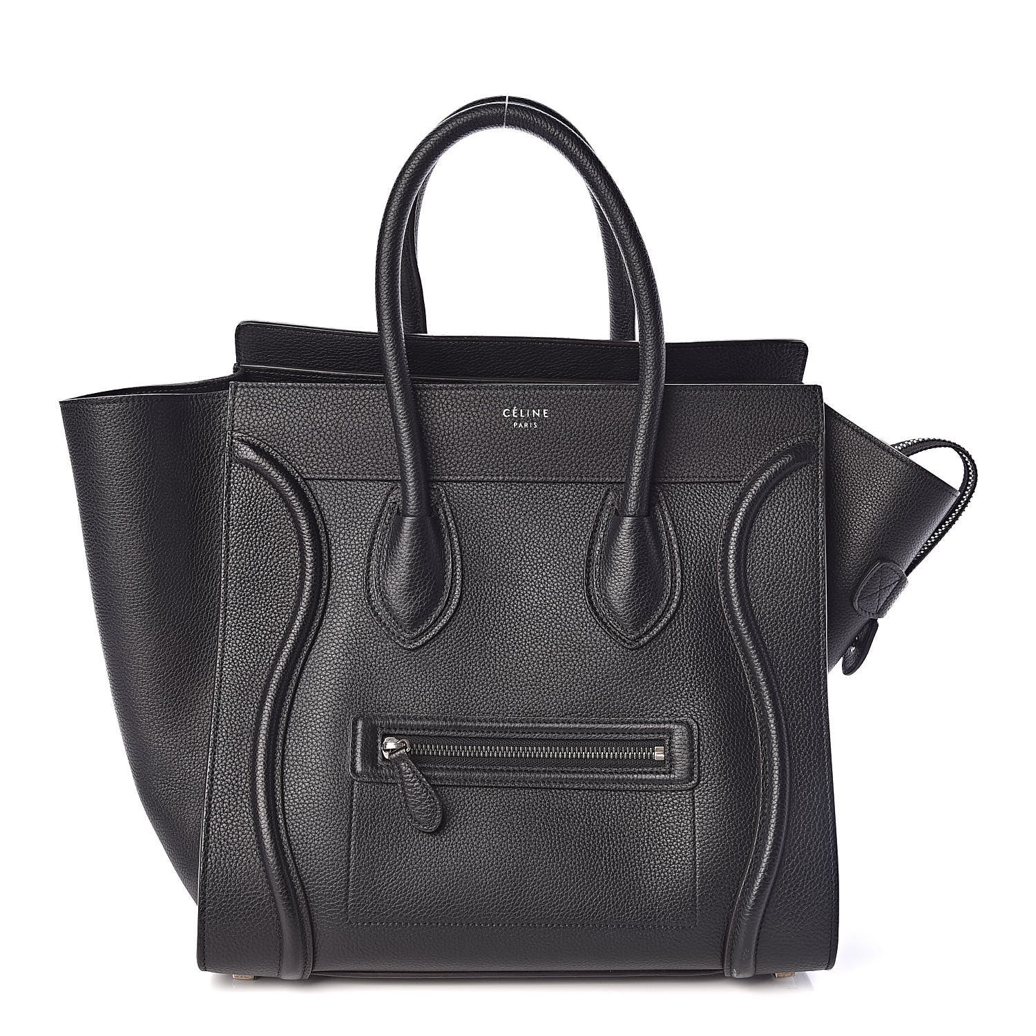 Celine Drummed Calfskin Mini Luggage Black 1 of 11