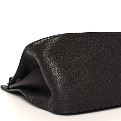 Hermes Taurillon Clemence Jypsiere 34 Chocolate 9 of 11
