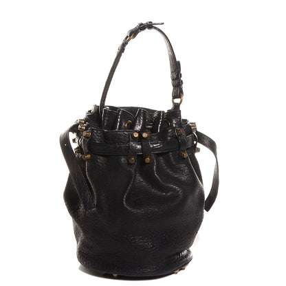 Alexander Wang Pebbled Lambskin Diego Bucket Bag Black Antique Brass Hardware 1 of 7